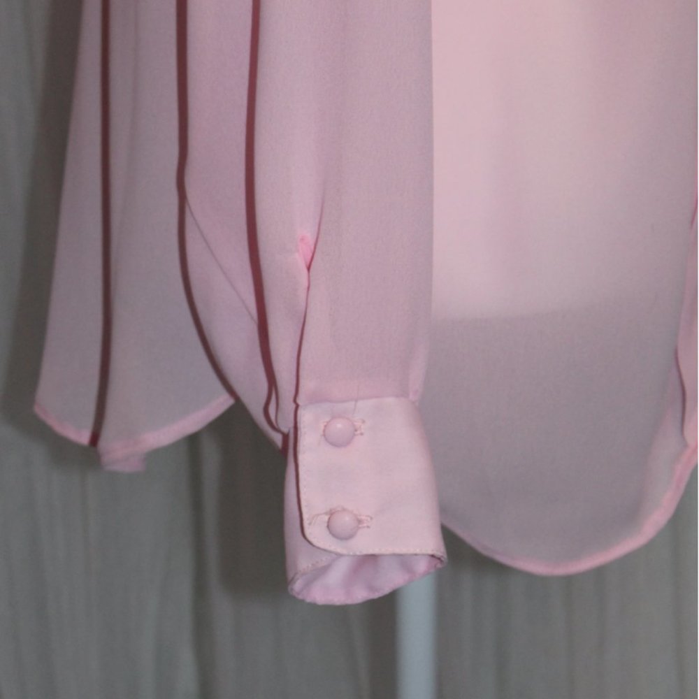 Notations Pink Button Down Blouse - image 7
